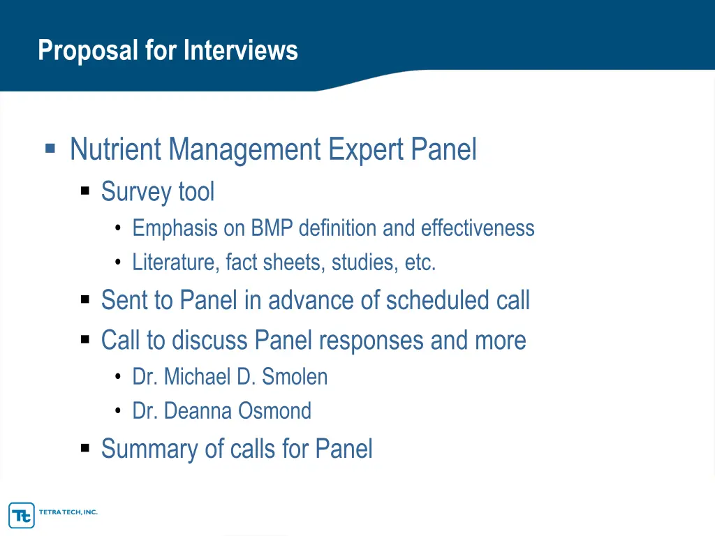 proposal for interviews