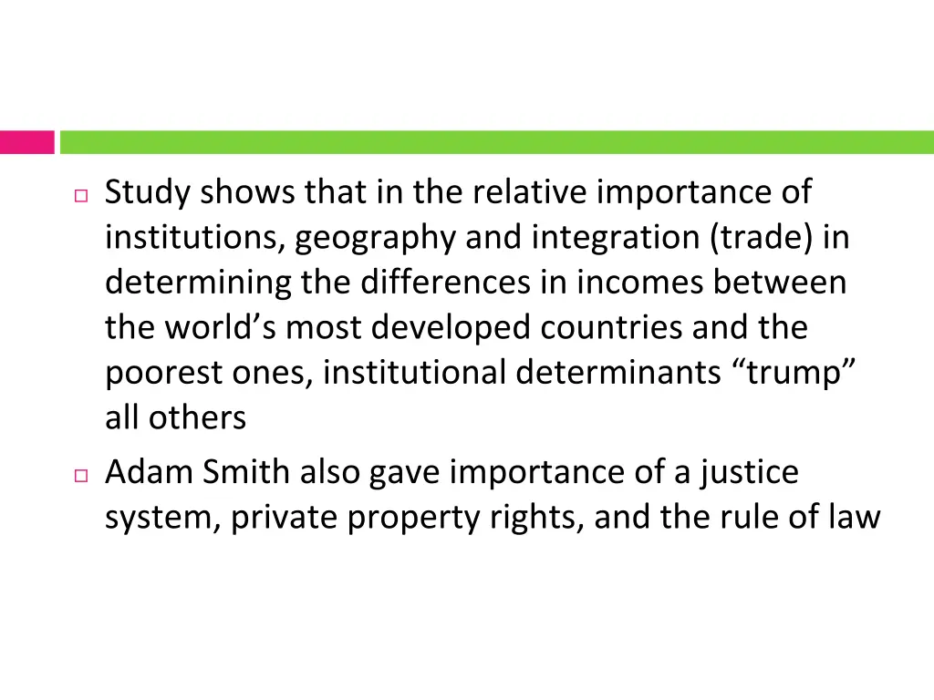 study shows that in the relative importance