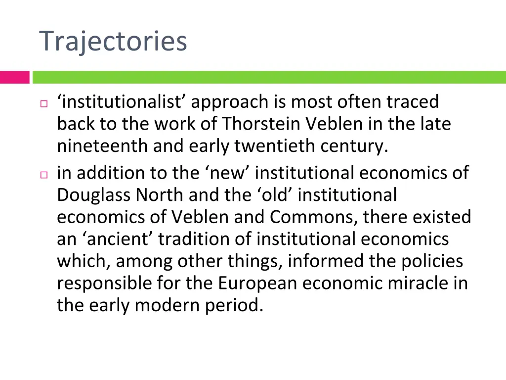 trajectories