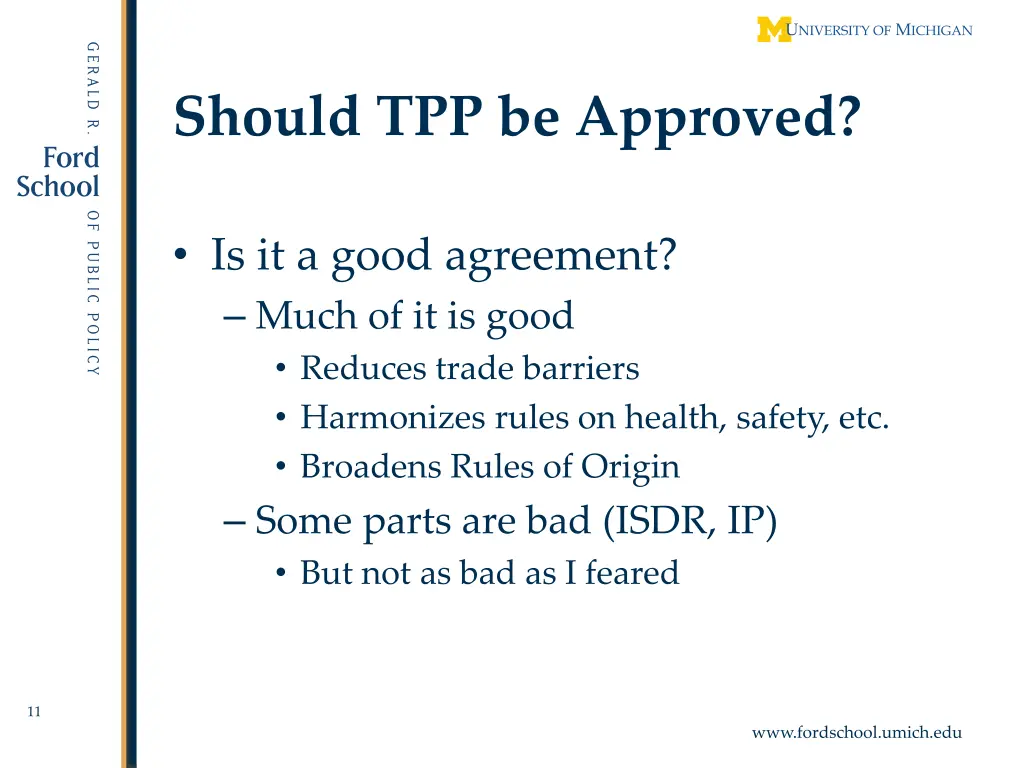 should tpp be approved