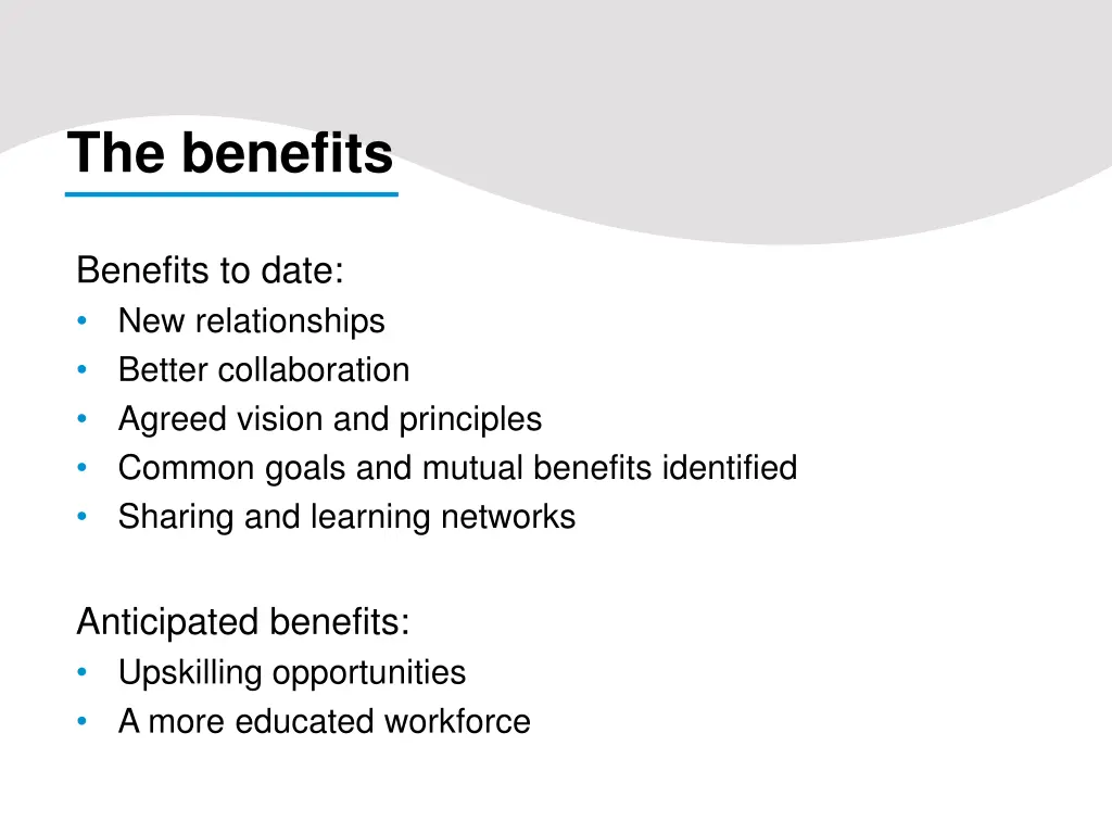 the benefits