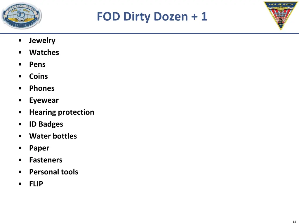 fod dirty dozen 1