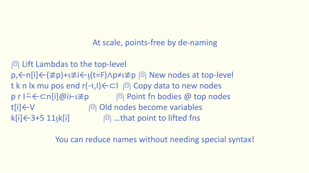 at scale points free by de naming 1