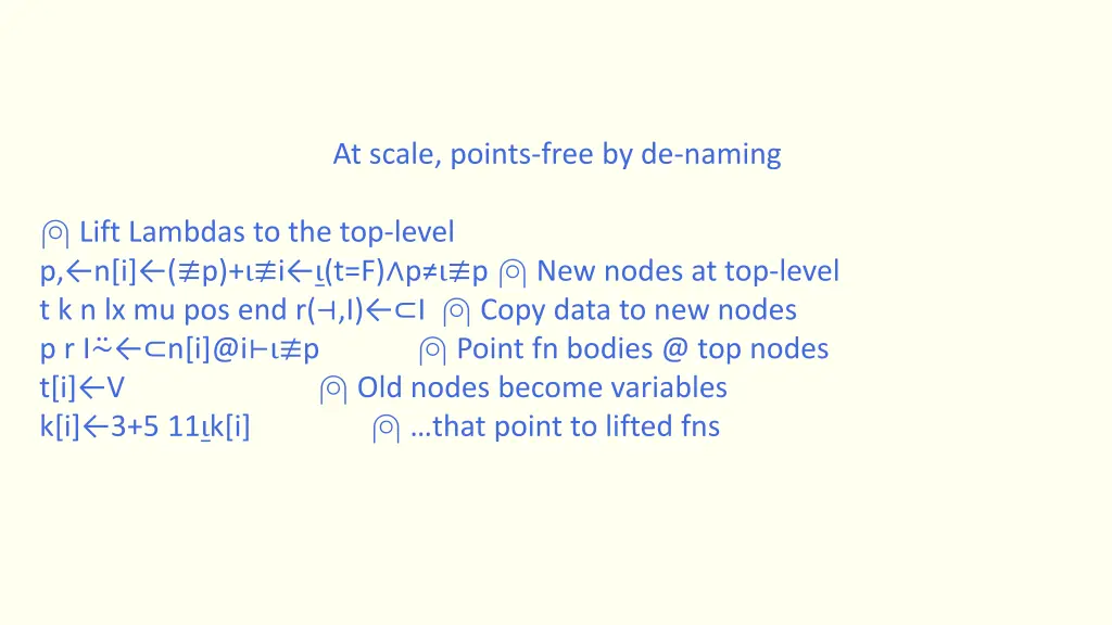 at scale points free by de naming