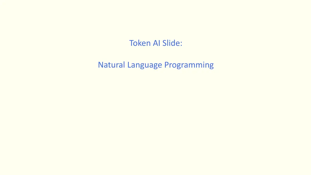 token ai slide