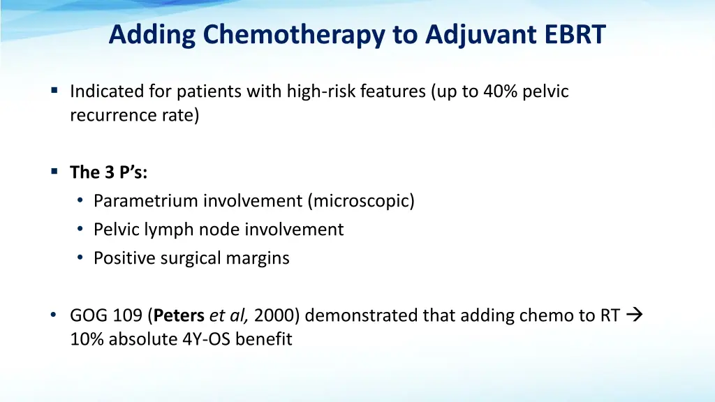adding chemotherapy to adjuvant ebrt