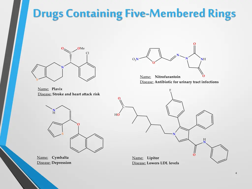 drugs containing five membered rings