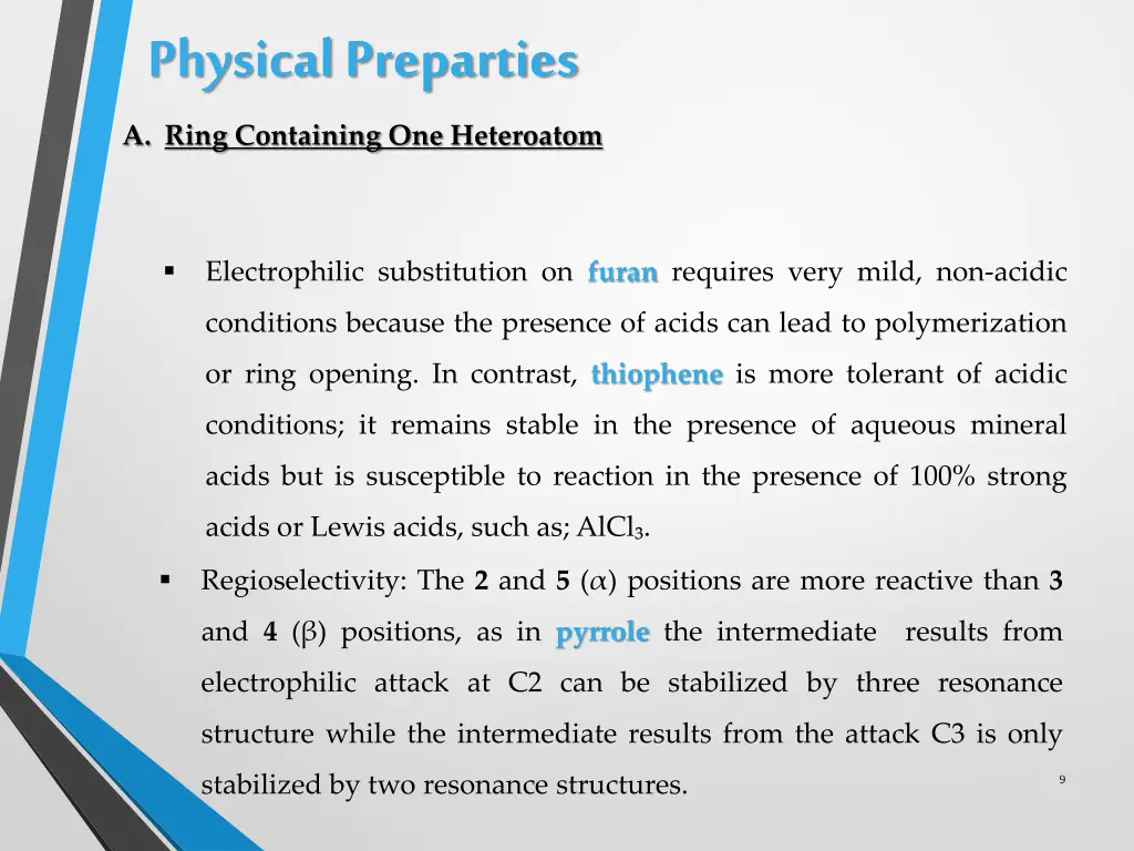 physical preparties a ring containing 4