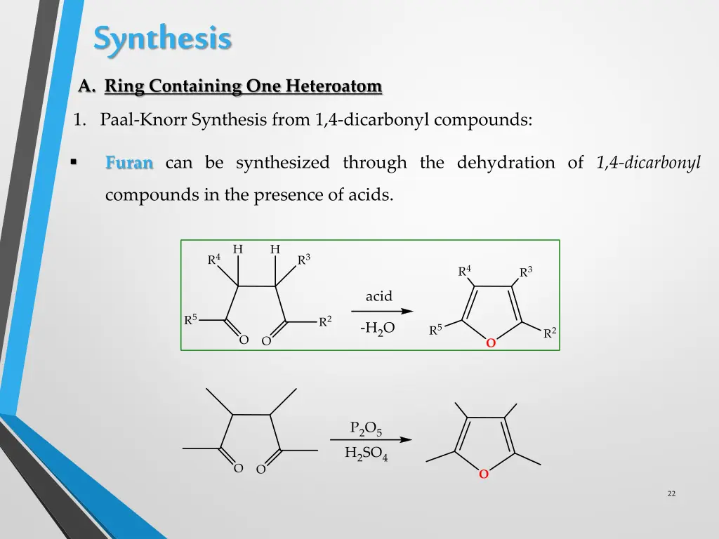 synthesis a ring containing one heteroatom 1