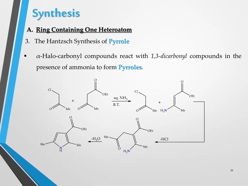 synthesis a ring containing one heteroatom 5