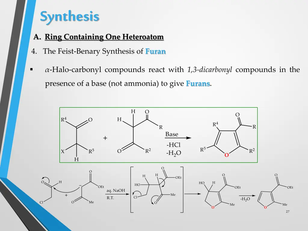 synthesis a ring containing one heteroatom 6