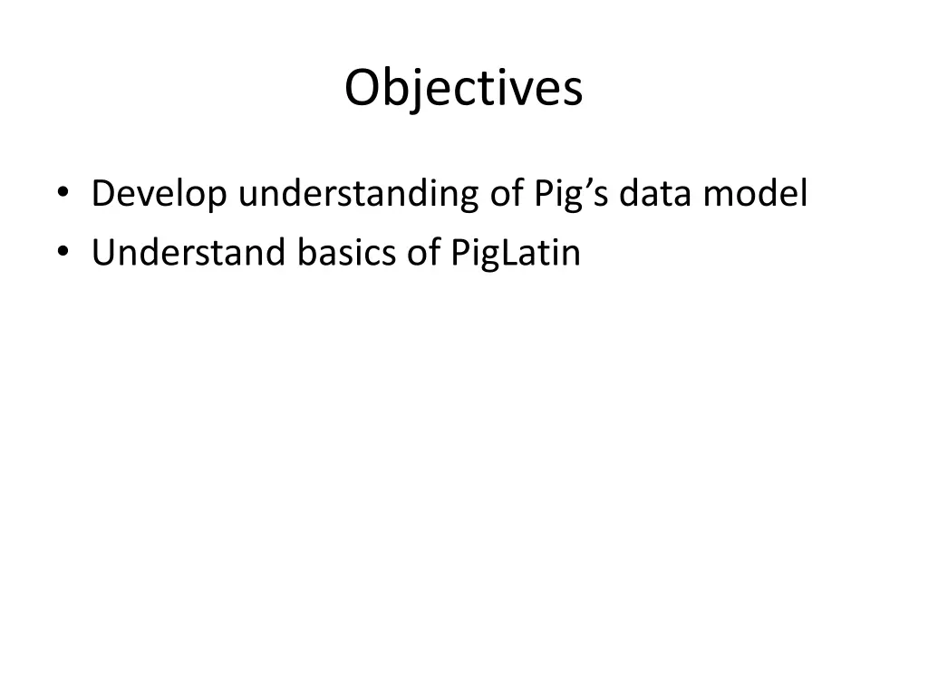 objectives