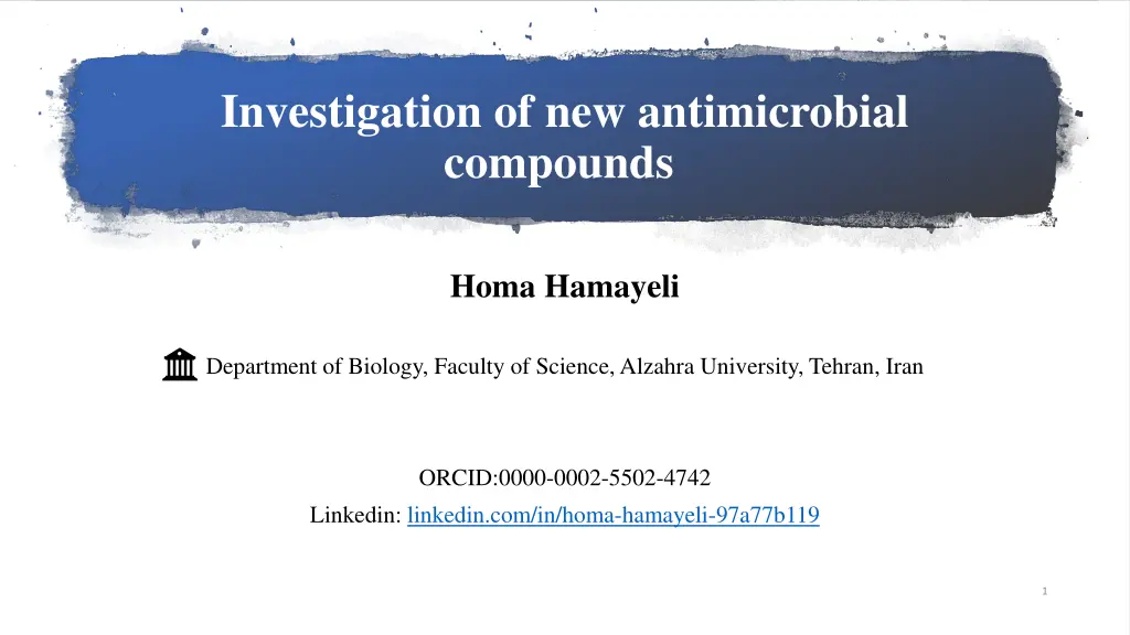 investigation of new antimicrobial compounds
