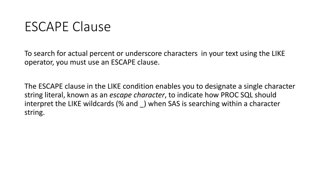 escape clause