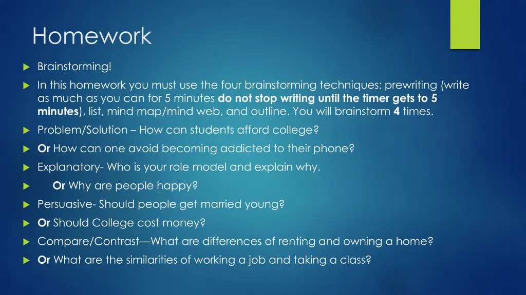 homework
