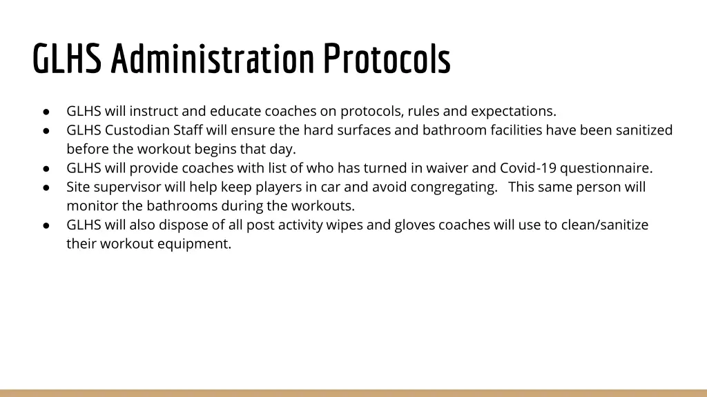 glhs administration protocols