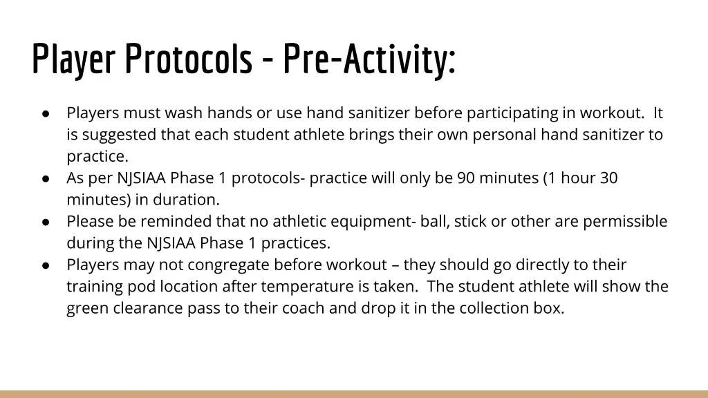 player protocols pre activity 1