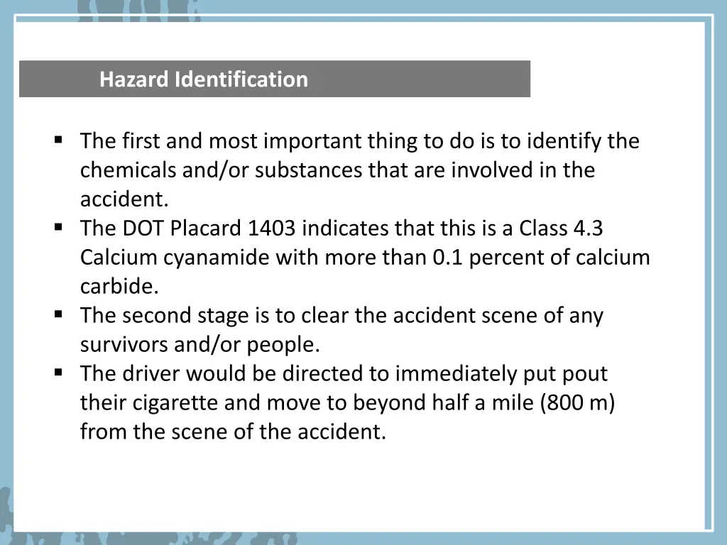hazard identification