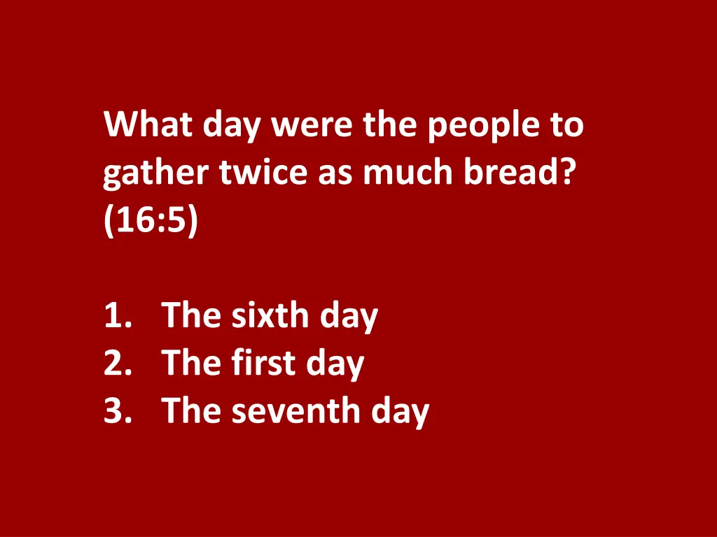 what day were the people to gather twice as much