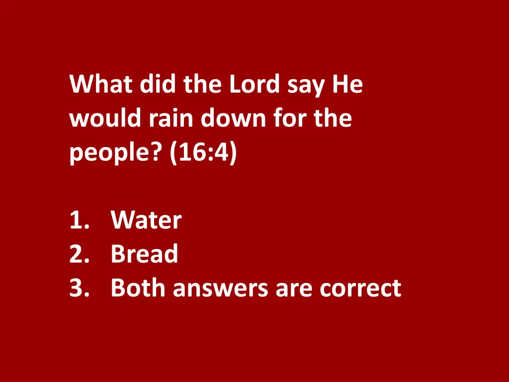 what did the lord say he would rain down