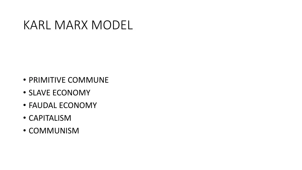 karl marx model