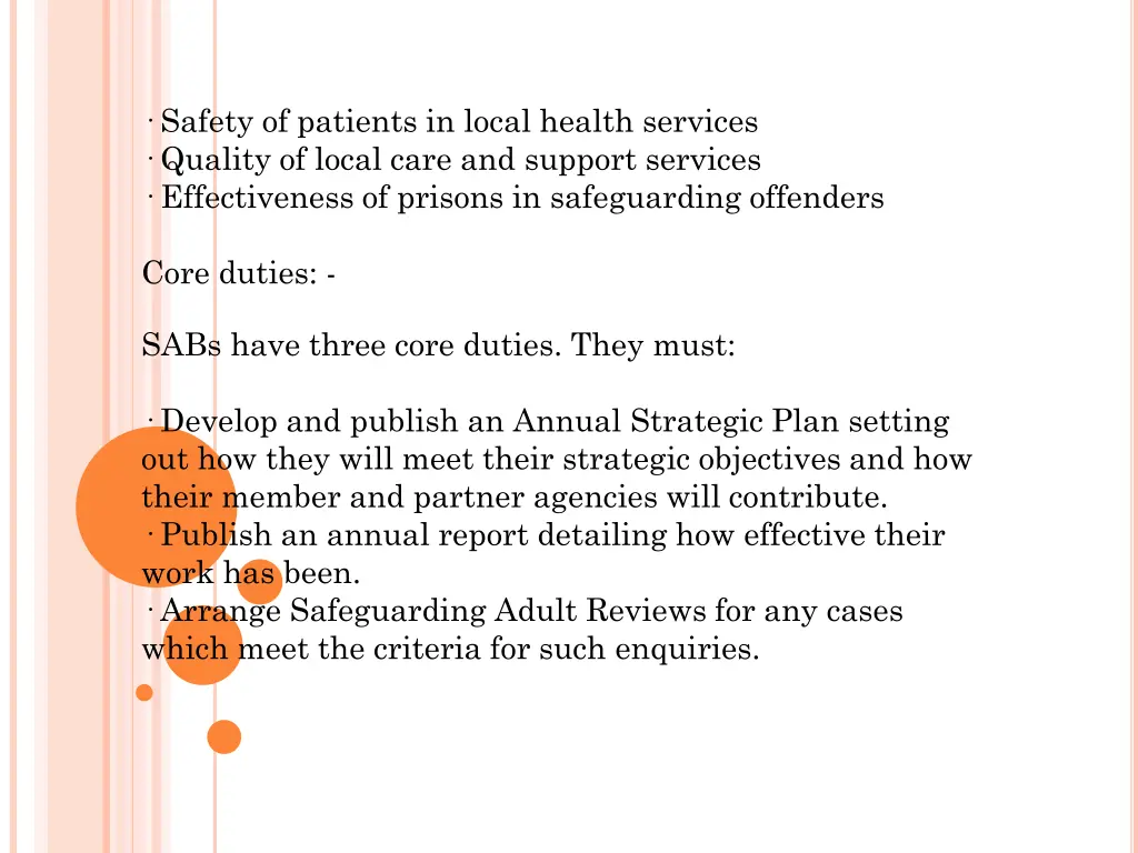 safety of patients in local health services