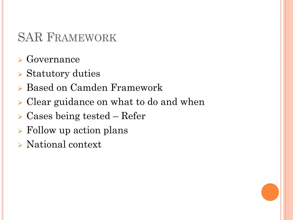 sar f ramework