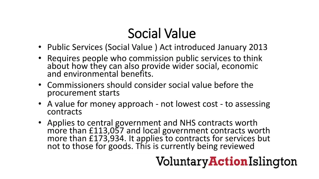 social value social value