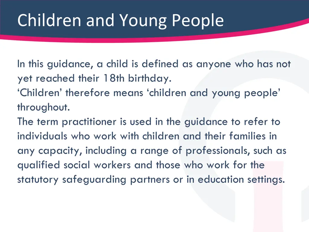children and young people