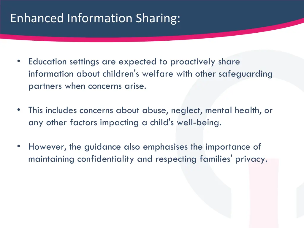 enhanced information sharing