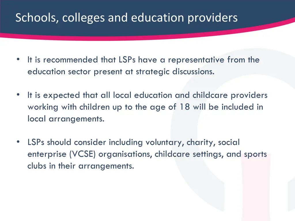 schools colleges and education providers