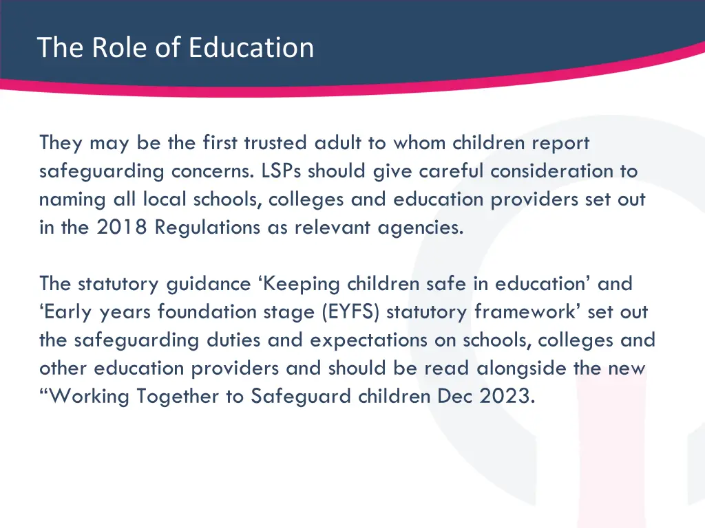 the role of education 1