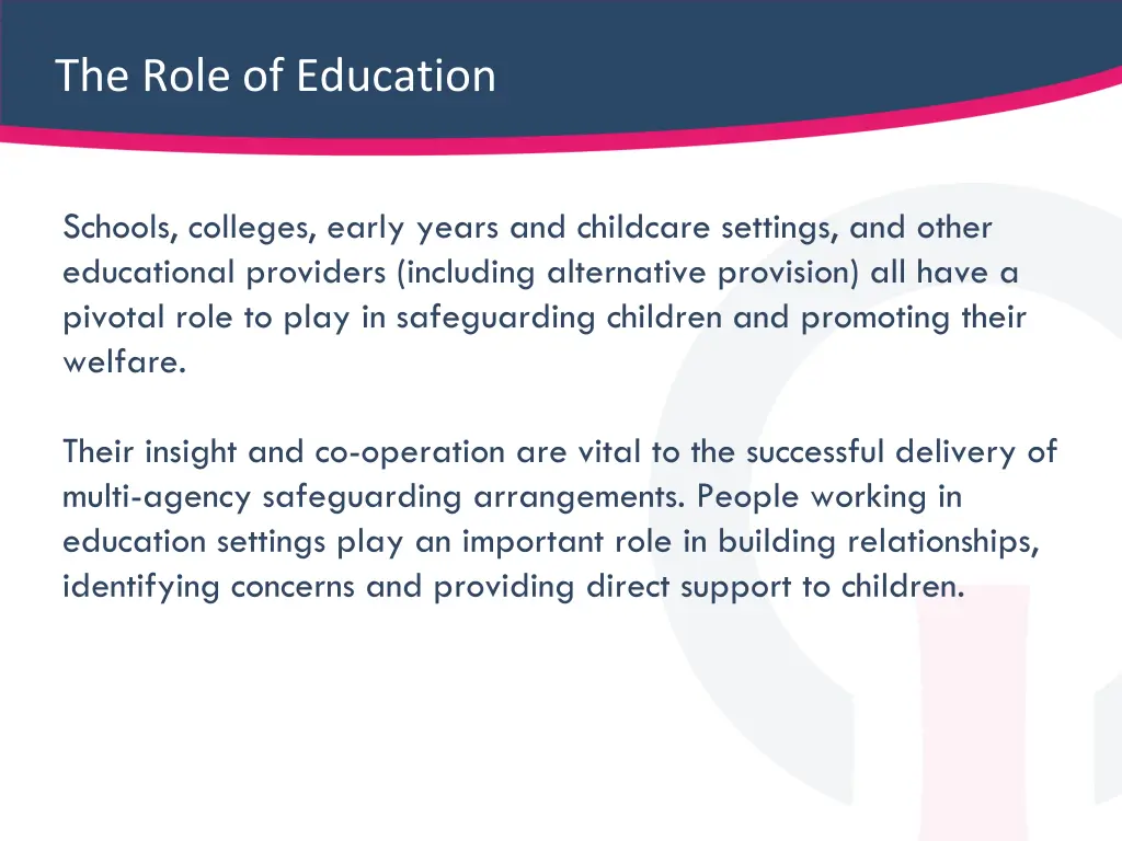 the role of education