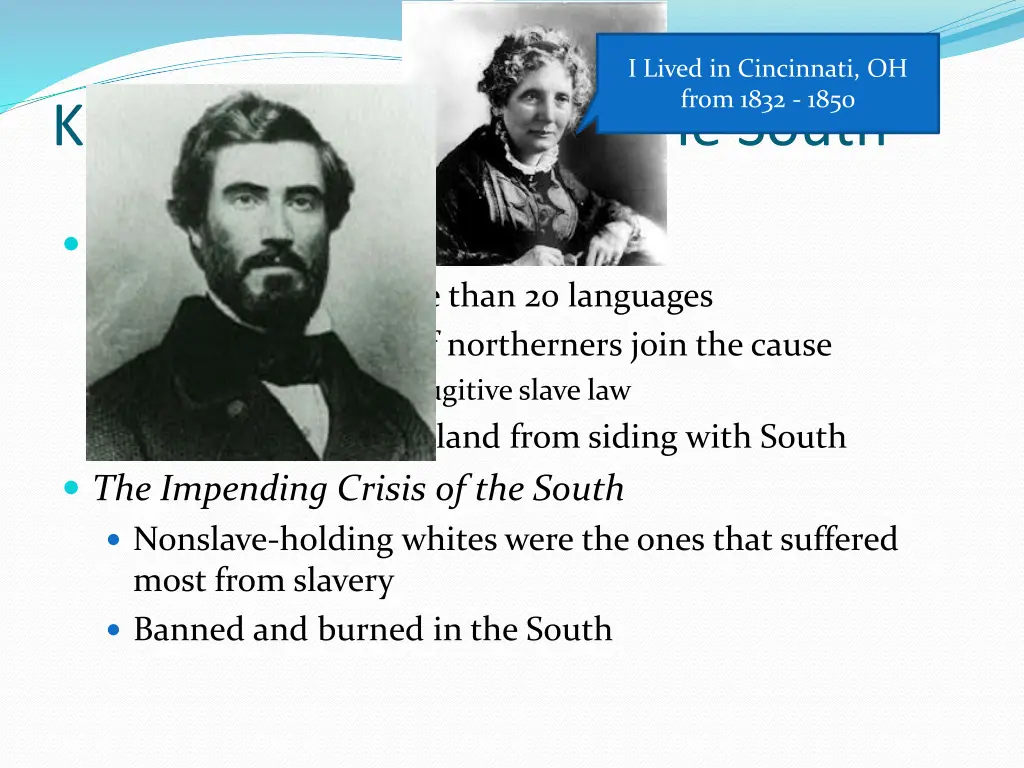 i lived in cincinnati oh from 1832 1850