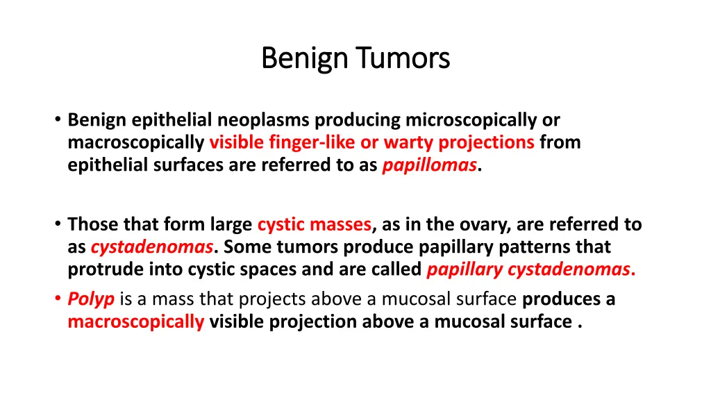 benign tumors benign tumors 1