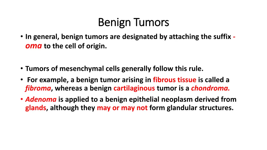 benign tumors benign tumors