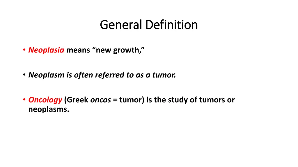 general definition general definition