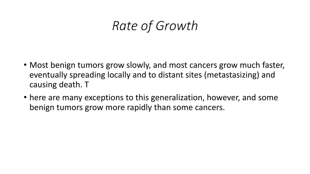 rate of growth