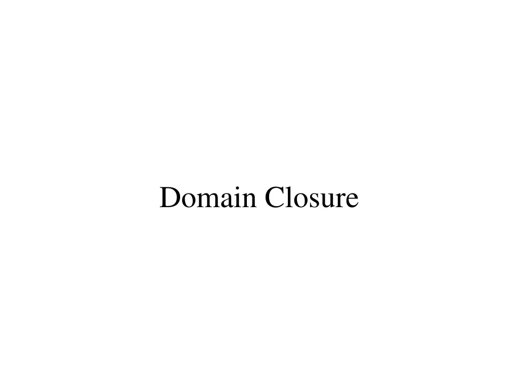 domain closure