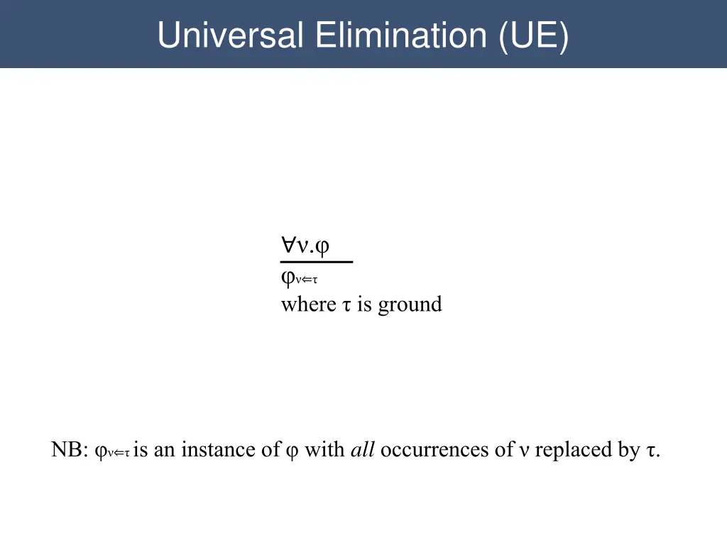 universal elimination ue