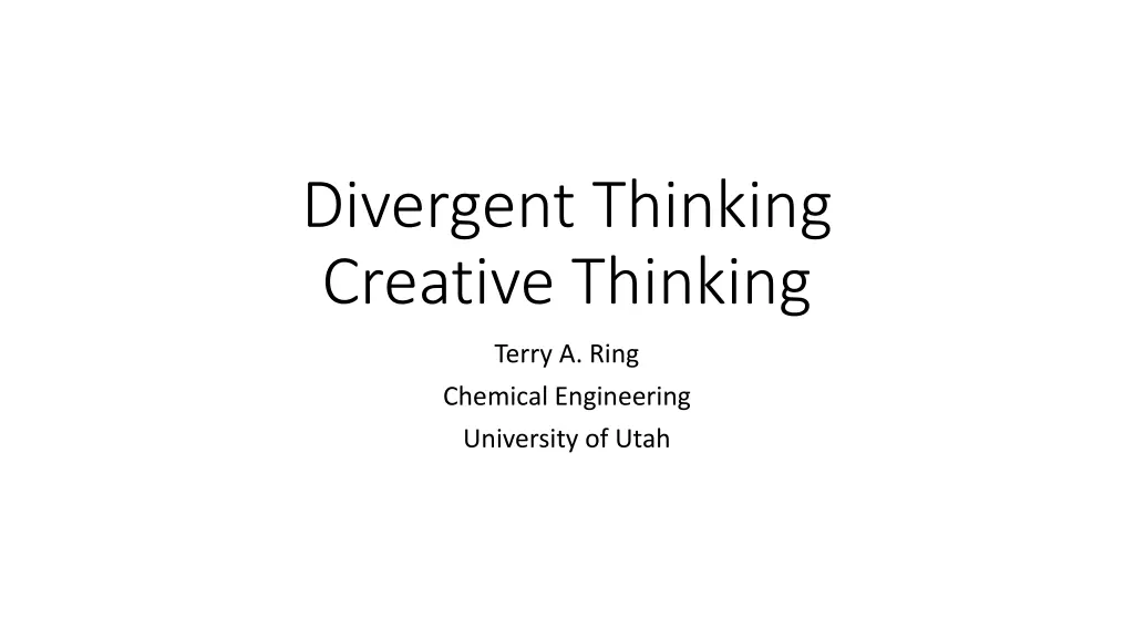 divergent thinking creative thinking