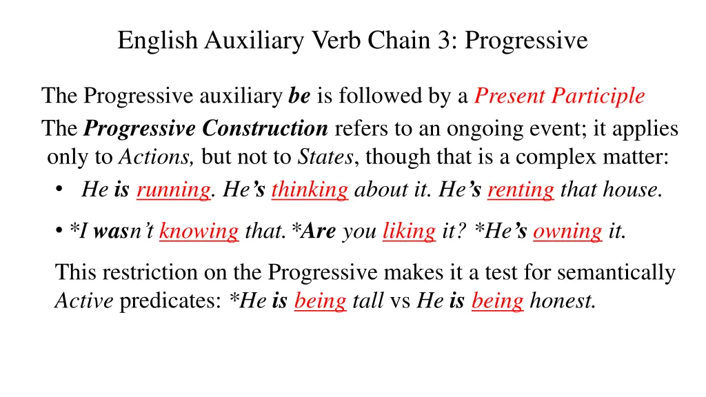 english auxiliary verb chain 3 progressive