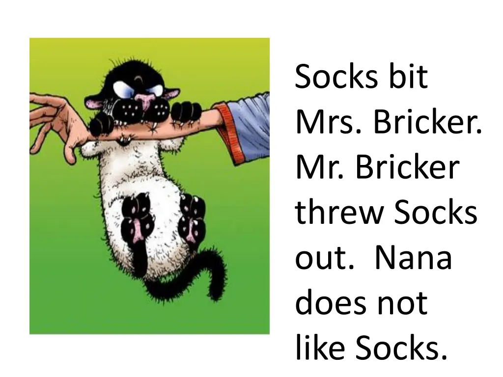 socks bit mrs bricker mr bricker threw socks