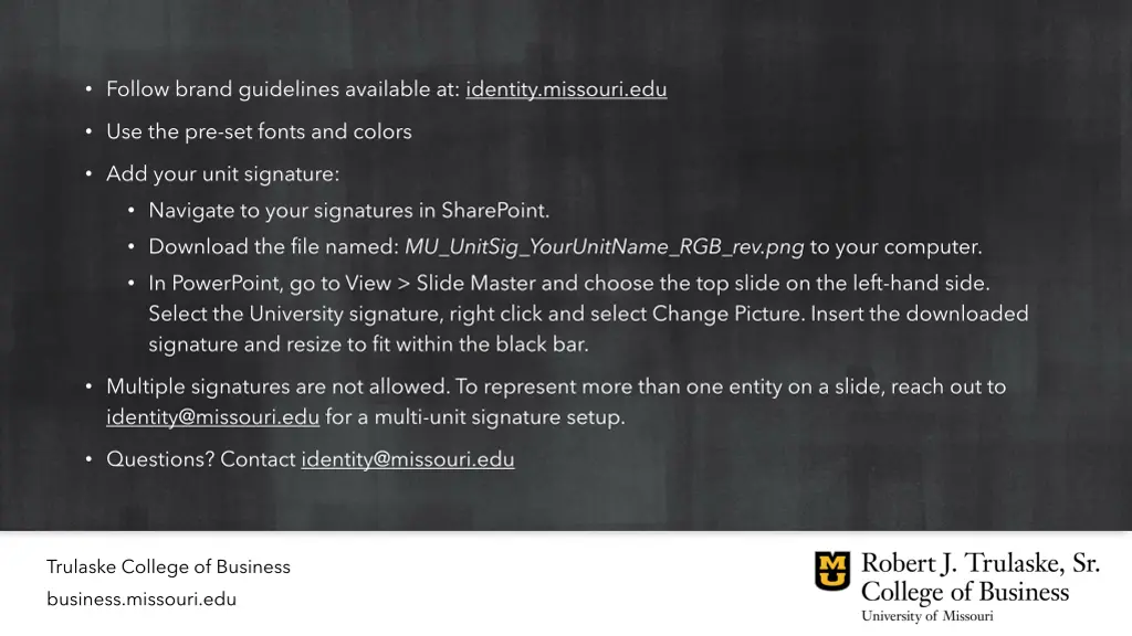 follow brand guidelines available at identity