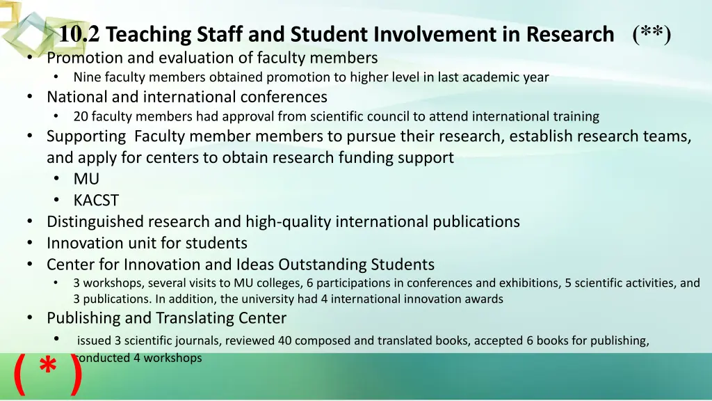 10 2 teaching staff and student involvement