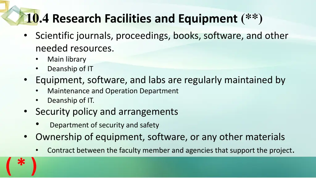 10 4 research facilities and equipment scientific