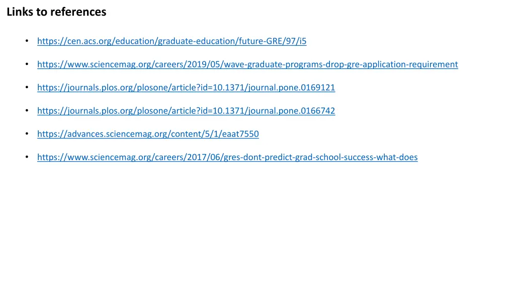 links to references