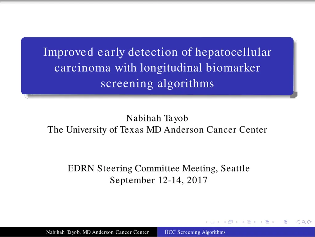 improved early detection of hepatocellular
