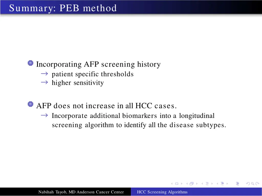 summary peb method