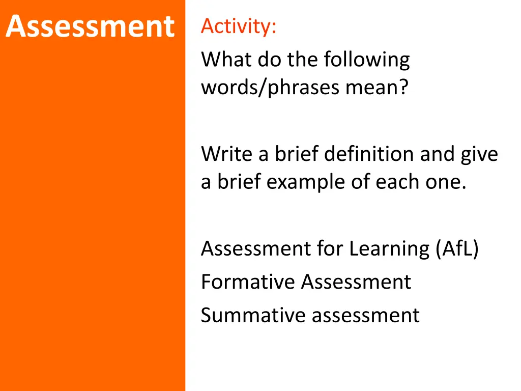 assessment